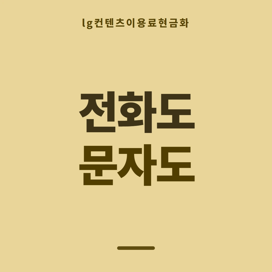품티켓 LG 콘텐츠이용료 값이 매겨지는 근거 안내 이미지